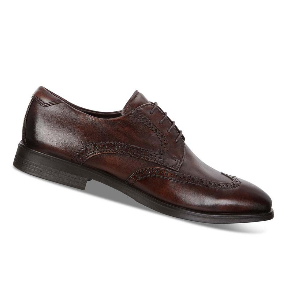 Ecco Melbourne Wingtip Tie Finskor Herr Bruna | SE 523PJJ